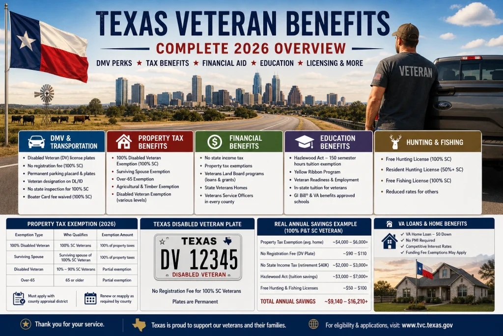 Texas Veterans DMV Benefits | Free Plates, $0 Registration & Toll Exemption Guide 1 Texas Veteran DMV Benefit
